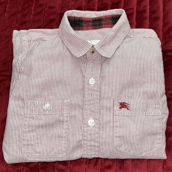 Burberry Cotton Button-down Collared Shirt 2 Pockets unisex 🇬🇧 size 6 y/o - Picture 16 of 17